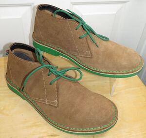 Veldskoen Heritage Lowveld (Green Sole) Brown Suede Chukka Boots Men's Size 10